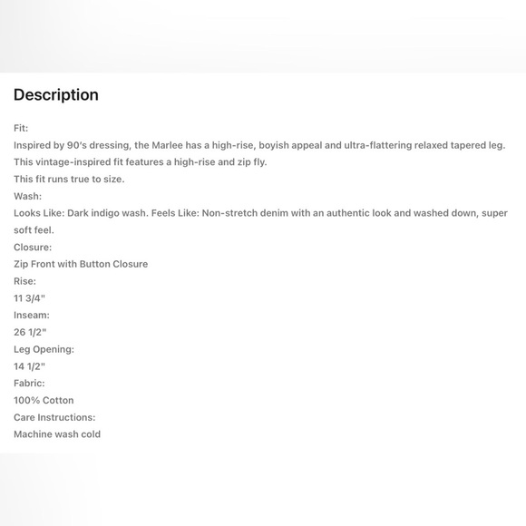 Citizens Of Humanity Marlee Relaxed Taper Jean 32 Epiphany NWT - Picture 8 of 9